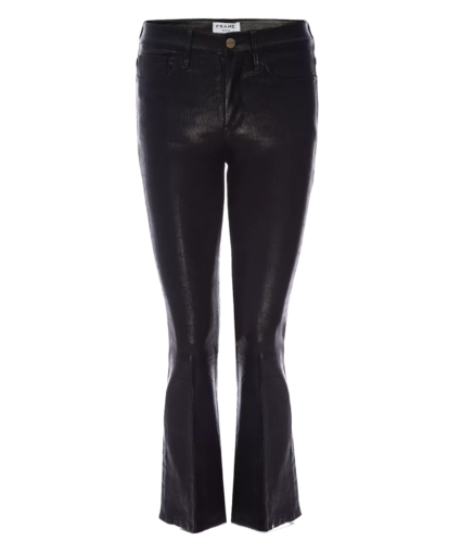 Le Crop Leather Mini Boot Washed Black Frame