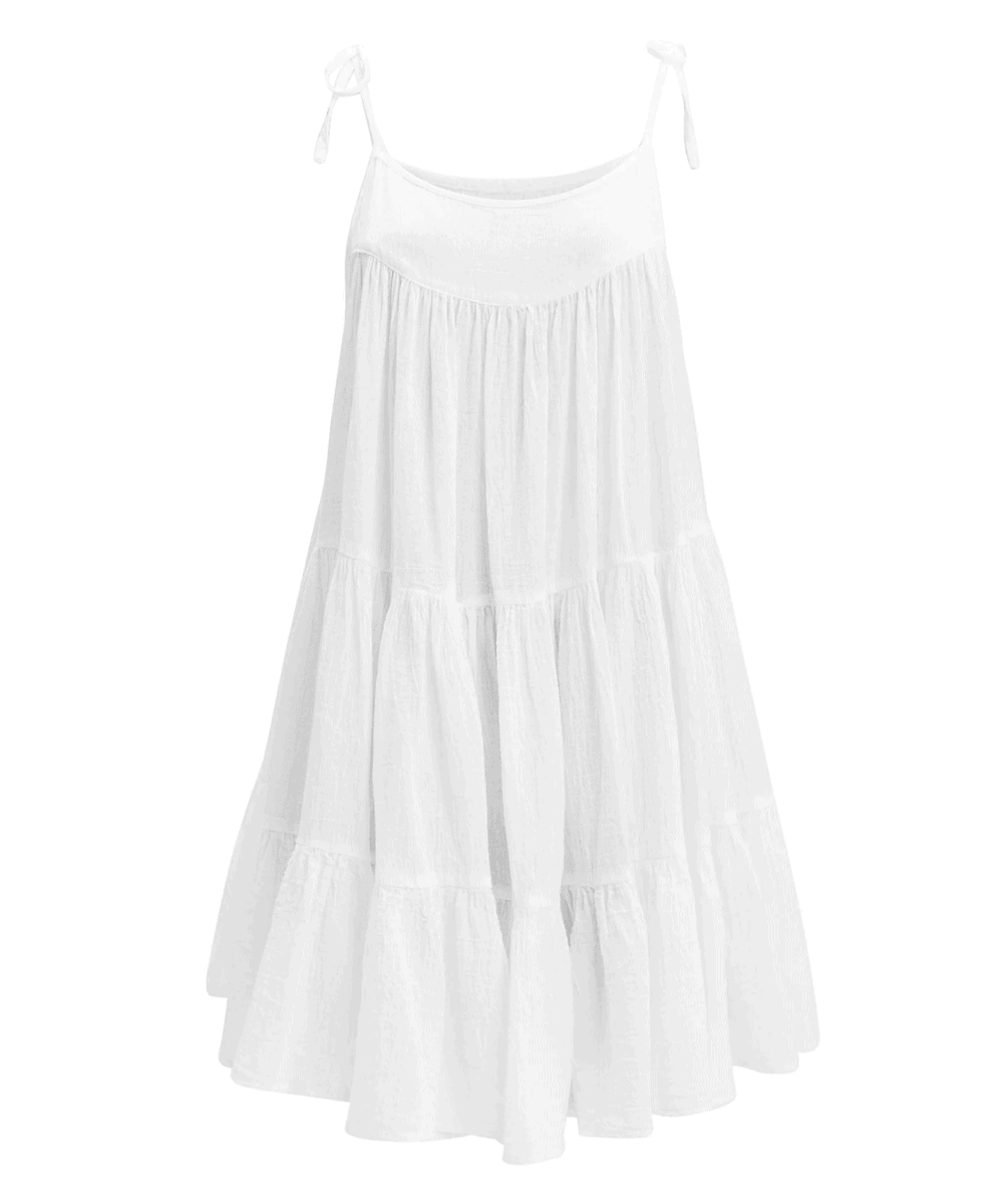 Honorine White Peri Dress