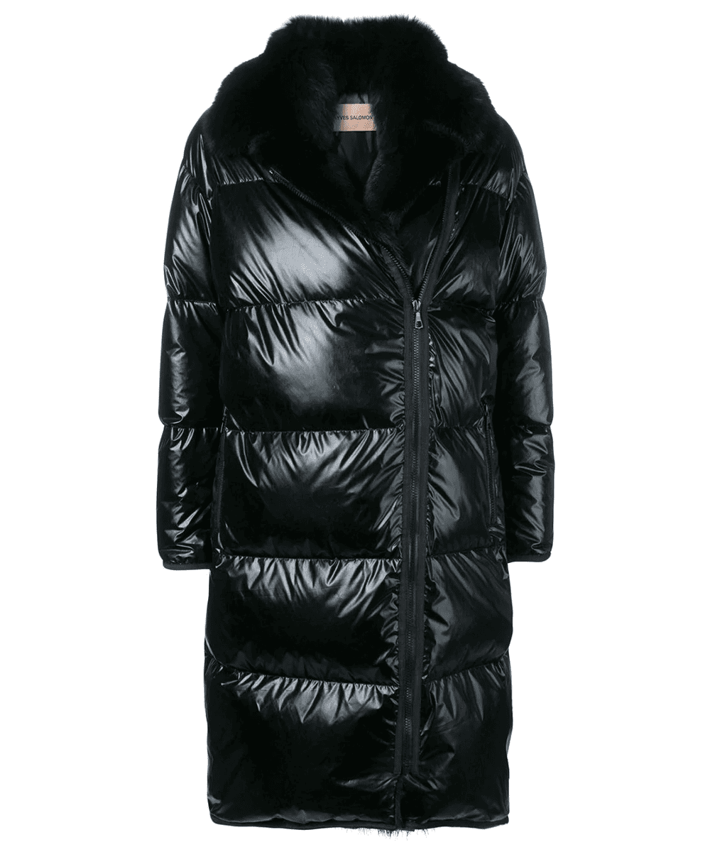 Yves Salomon Black Mink Puffer Coat