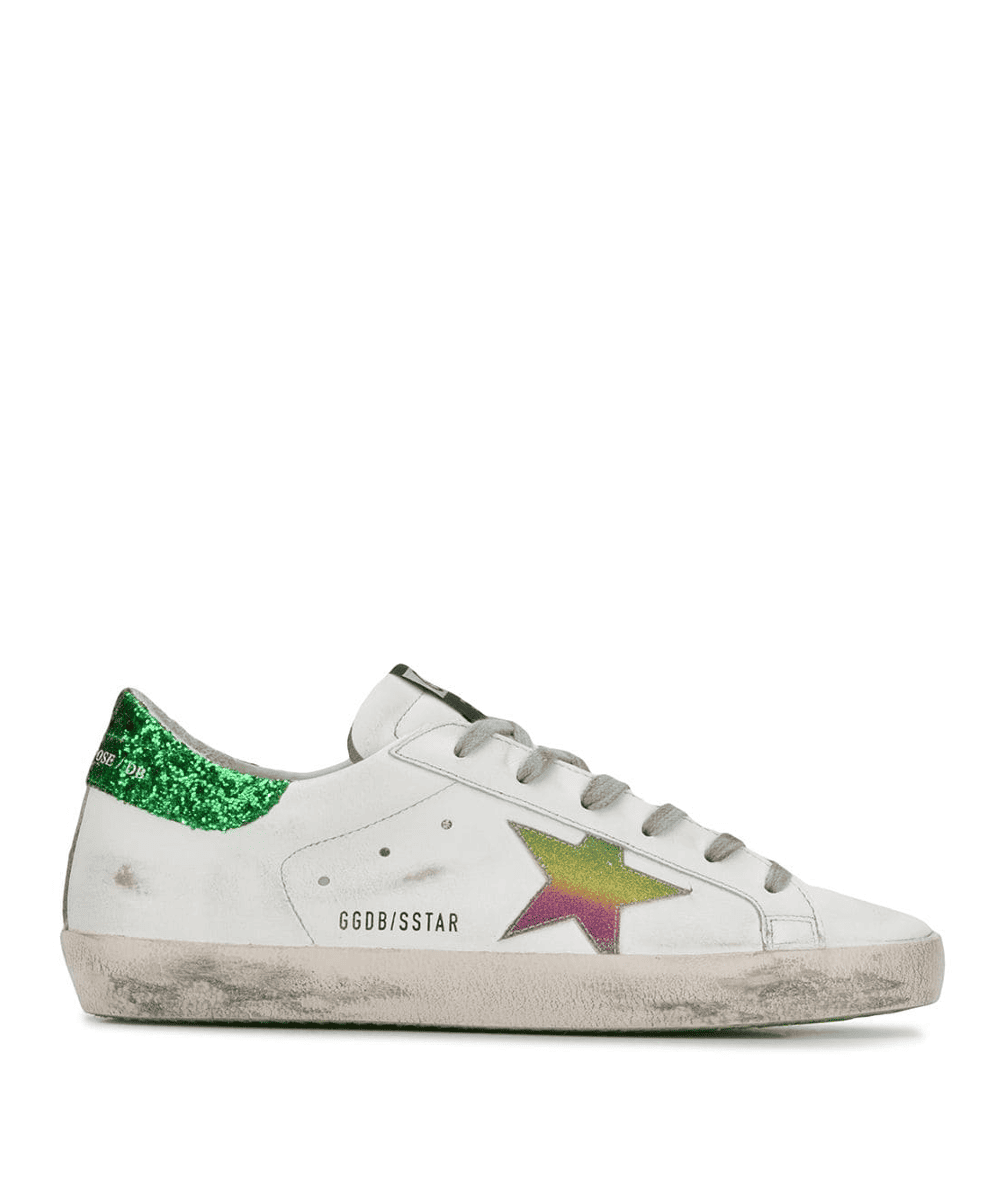 White Green Rainbow Superstar Sneaker