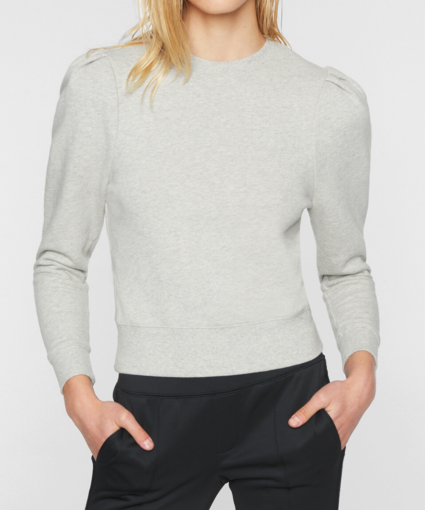 Pam & Gela Grey Puff Sleeve Sweatshirt Top