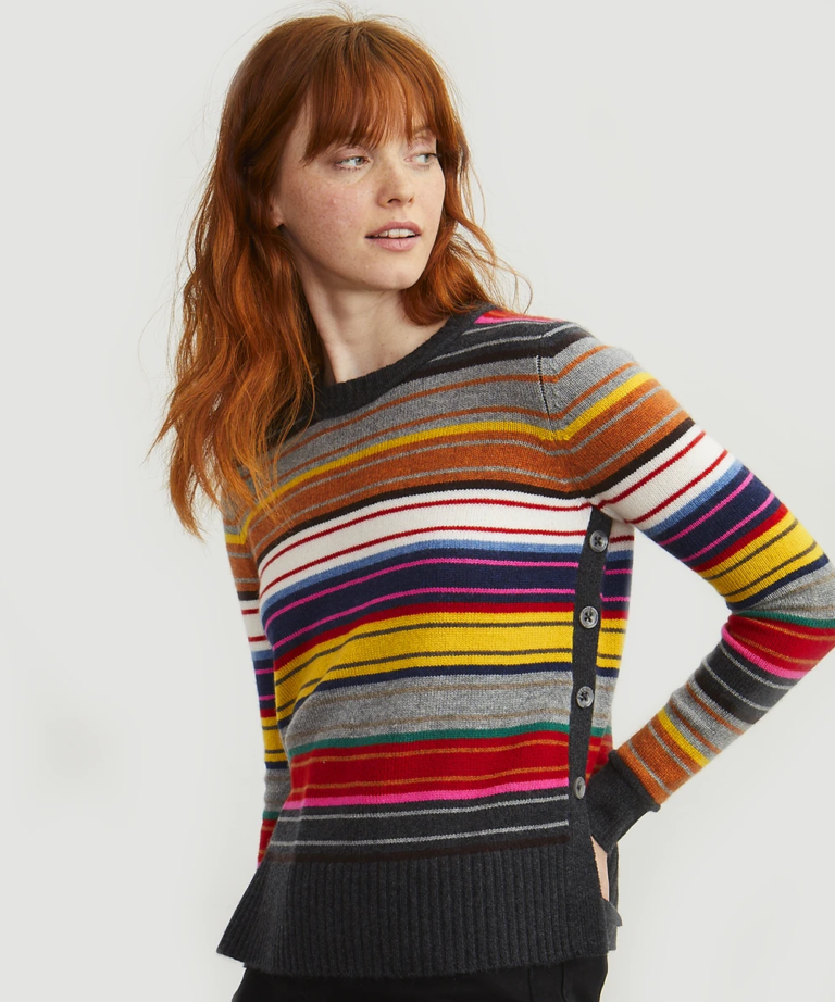 Autumn Cashmere Multi Striped Sweater