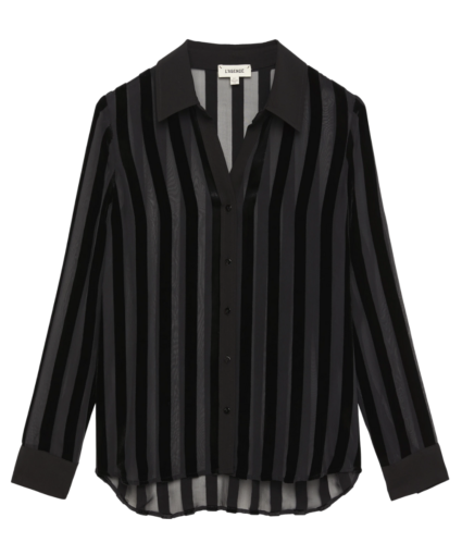 hailie blouse black stripes l'agence