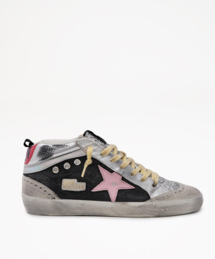 Golden Goose Mid Star Yellow Laces Flat Lay