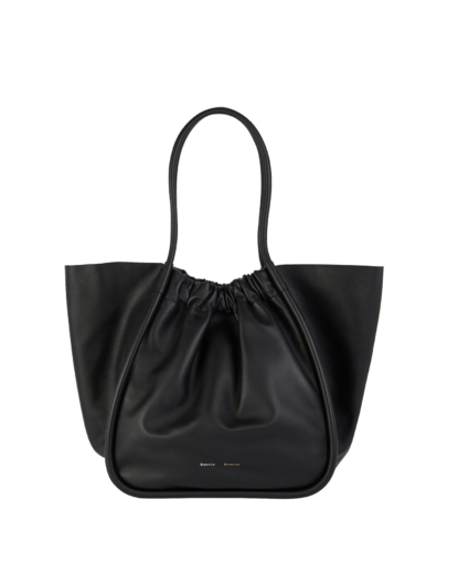large ruched tote black leather proenza schouler