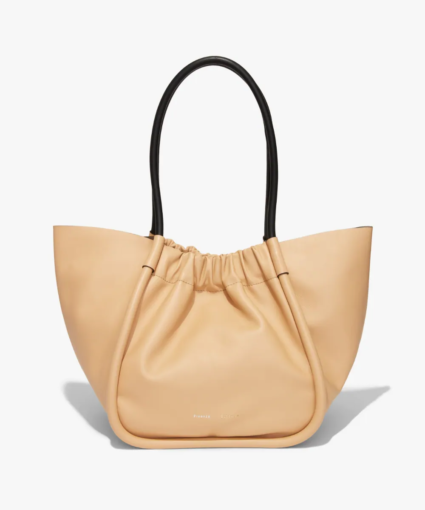 large ruched tote sand flat proenza schouler
