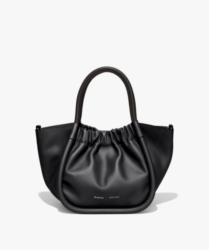 small ruched tote bag black proenza schouler