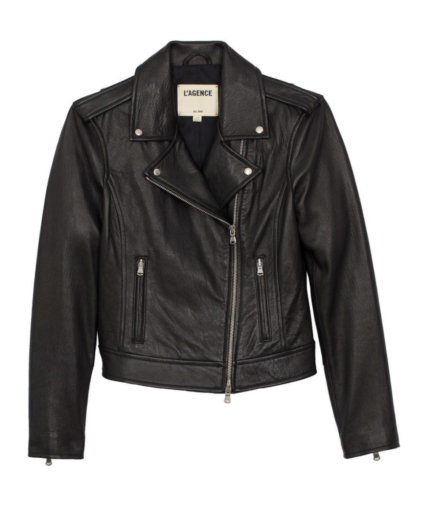 Biker Leather Jacket Black L'Agence