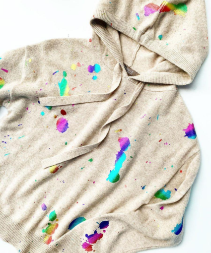 rainbow foil print cygnet brodie cashmere