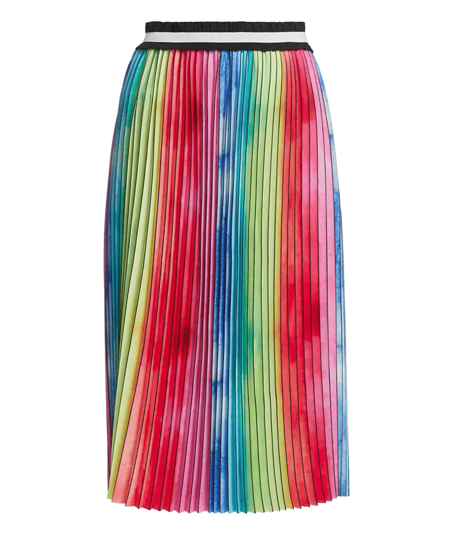Le Superbe Watercolor Rainbow Pleated Skirt