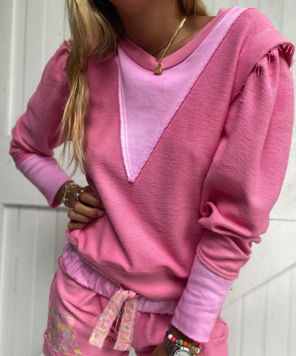 grier pullover party pink hand dye loveshackfancy