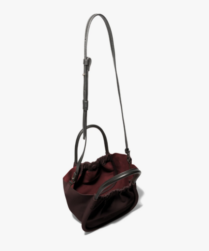 inside dark bordeaux small ruched tote proenza schouler
