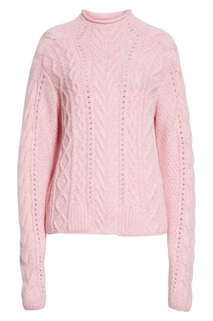 ariel mock neck pale pink sweater rag & bone
