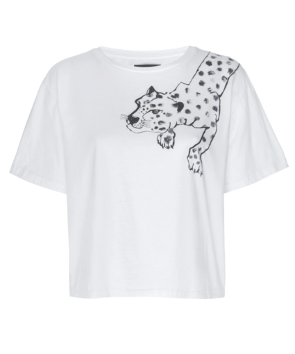 painted lil cheetah t-shirt white le superbe
