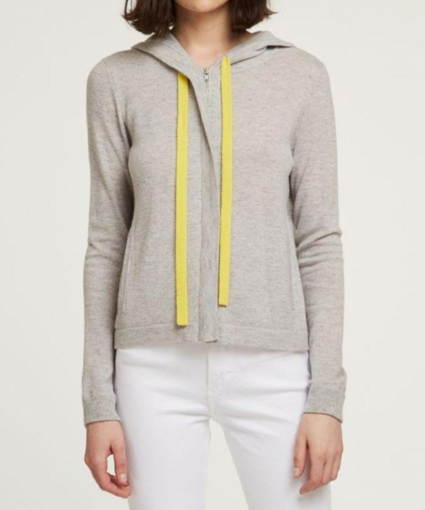 boxy hoodie with contrast ties fog glowstick autumn cashmere