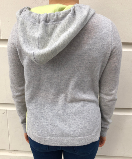 boxy hoodie with contrast ties fog glowstick autumn cashmere back