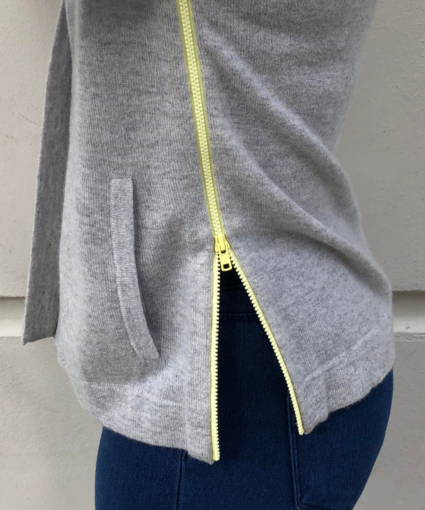 boxy hoodie with contrast ties fog glowstick autumn cashmere side