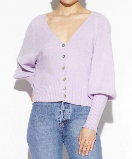 stacey sweater cardigan lilac lavender apparis