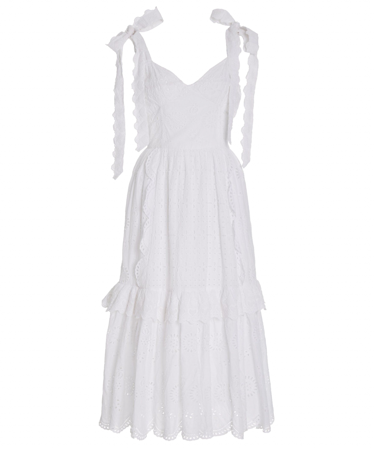 LoveShackFancy White Antonella Dress