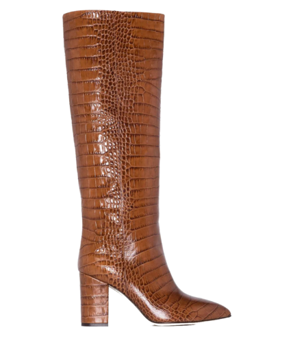 croc embossed knee high coco boot castagna camel brown leather paris texas