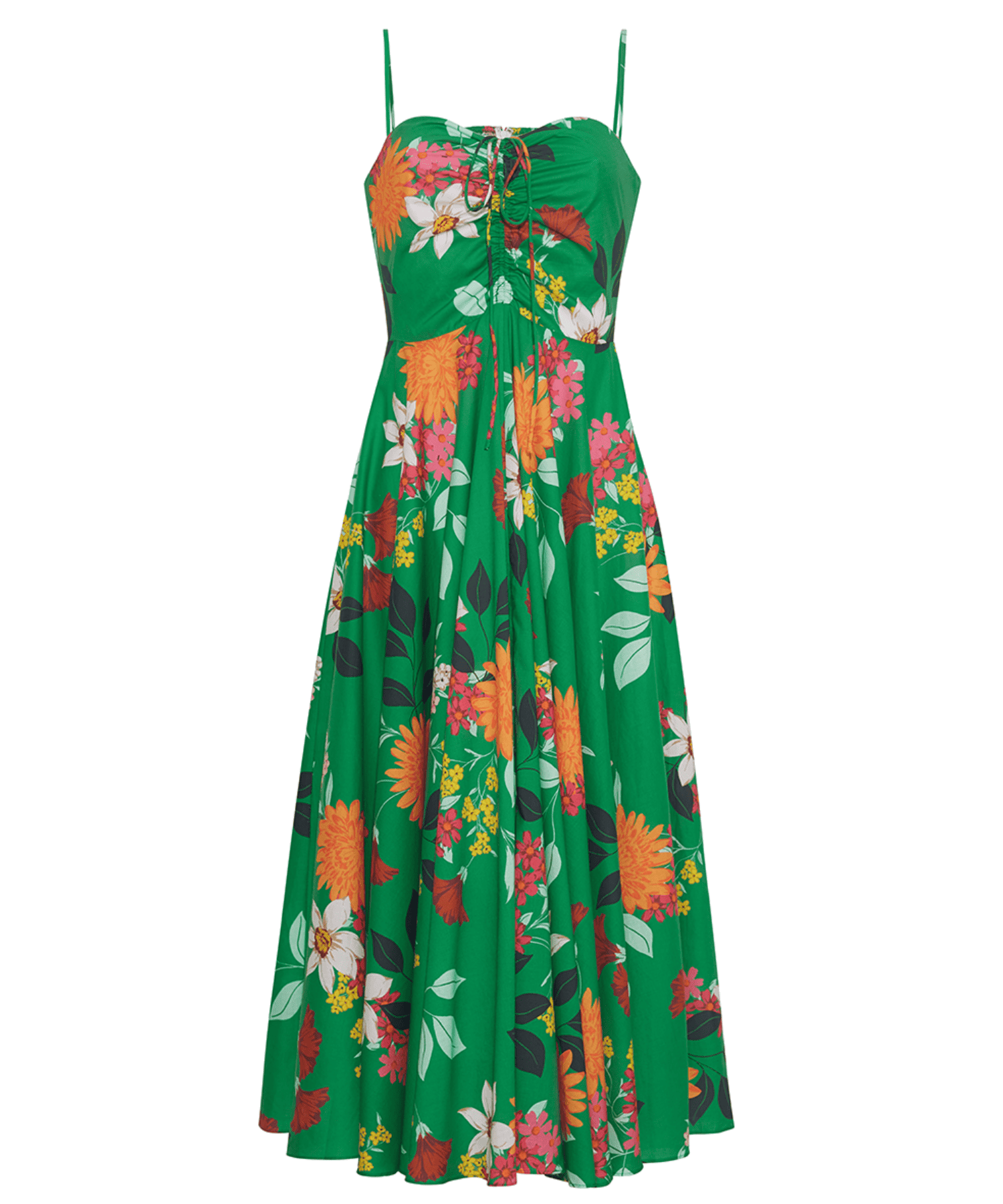 Cara Cara Punch Floral Green Maidstone Dress