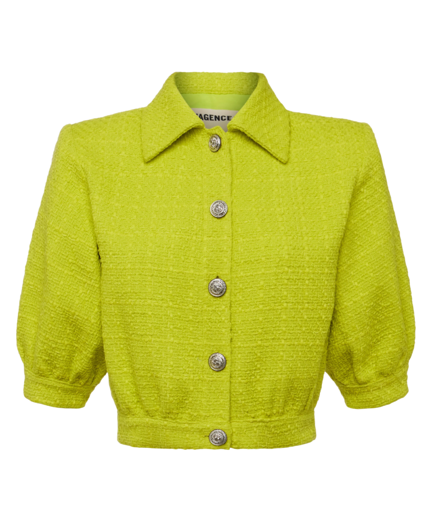 Cove Tweed Jacket Lime L'Agence