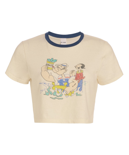 Micro Tee Popeye Vintage Ivory with Midnight ReDone