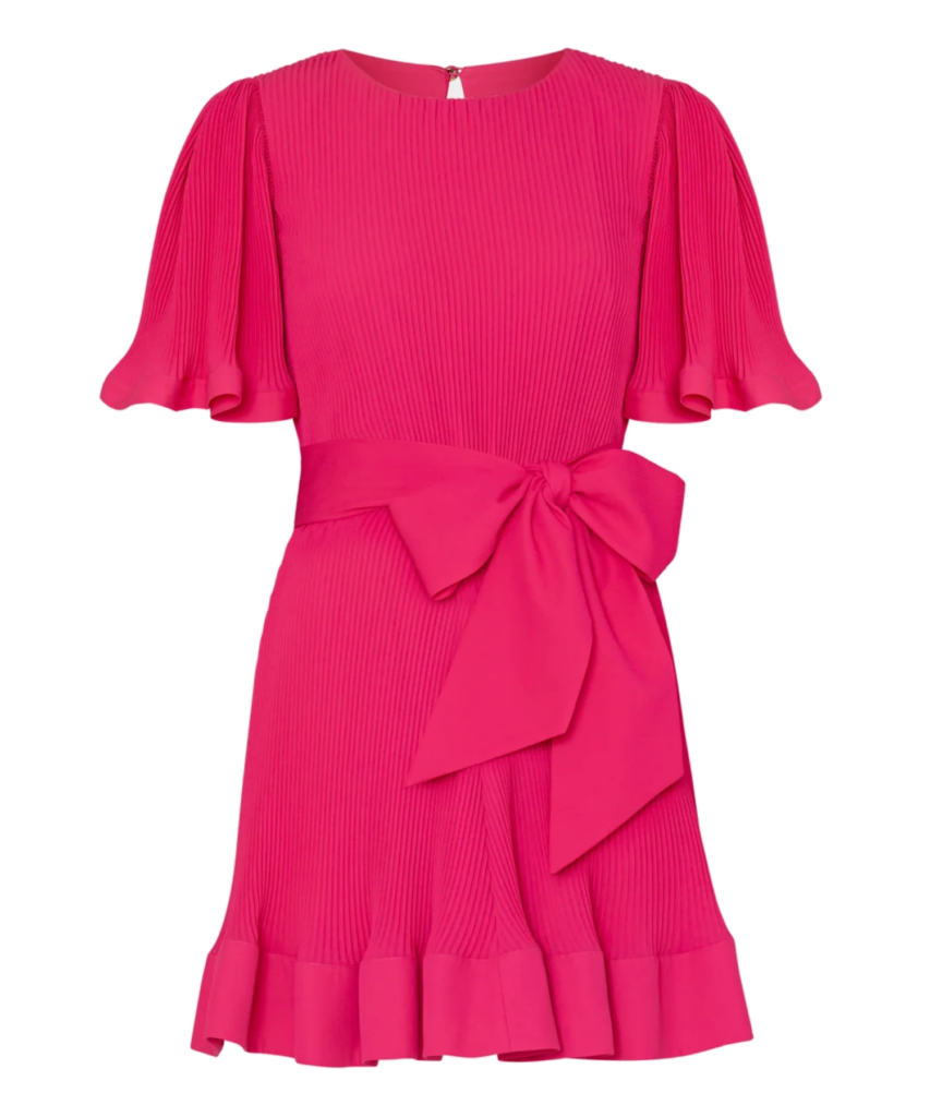Lumi Pleated Dress Milly Pink