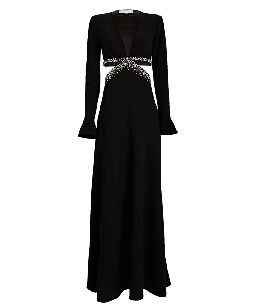 trina dress gown black a.l.c.
