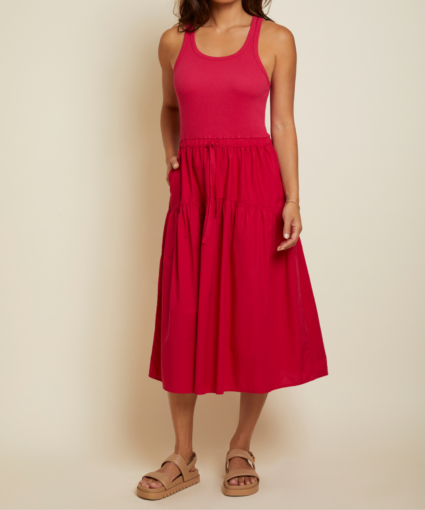 Frannie Combo Dress Raspberry Nation Ltd