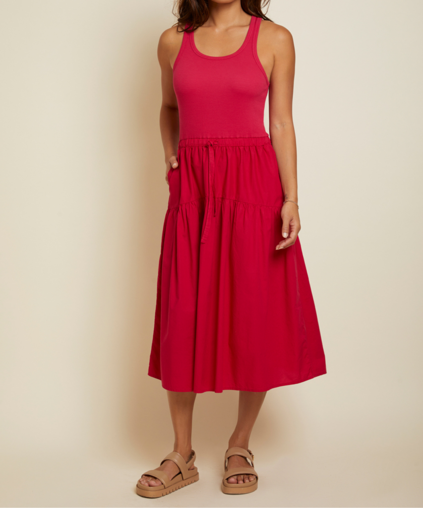 Frannie Combo Dress Raspberry Nation Ltd