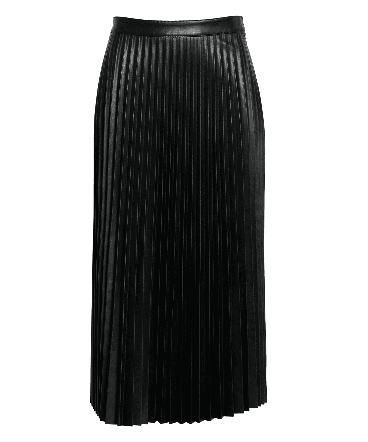 Proenza Schouler Black Faux Leather Pleated Skirt