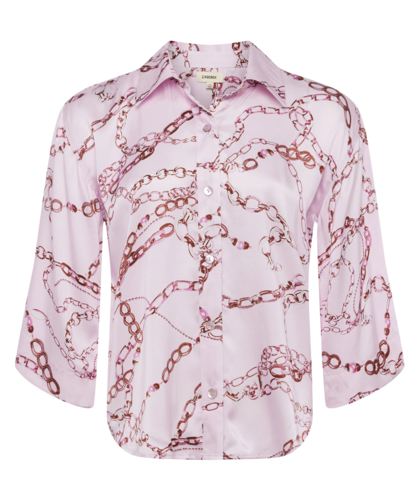 Patrice Blouse Lilac Snow Multi Sketch Chain L'Agence