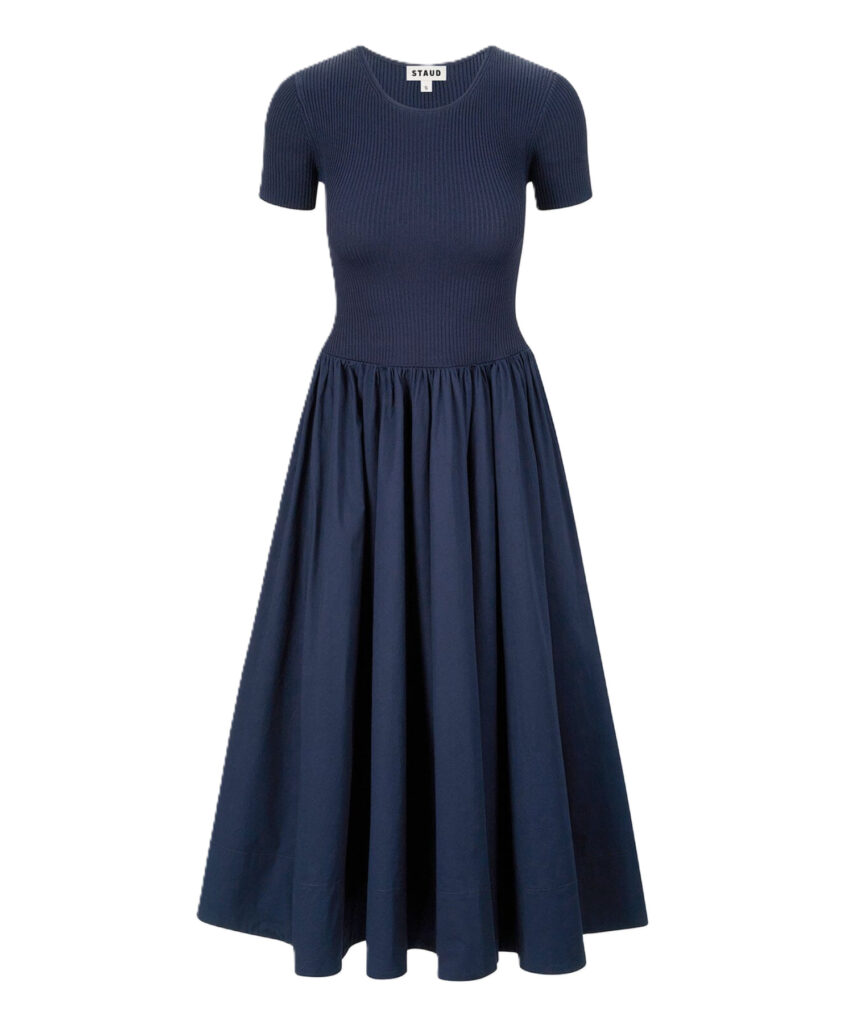 Ysabel Dress Navy Staud